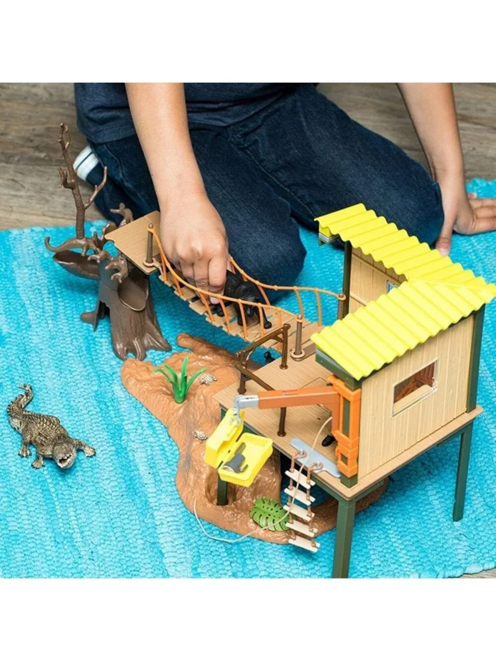 Wildlife Adventure Playset - 68 PC Ranger Station with Accessories for Kids 3